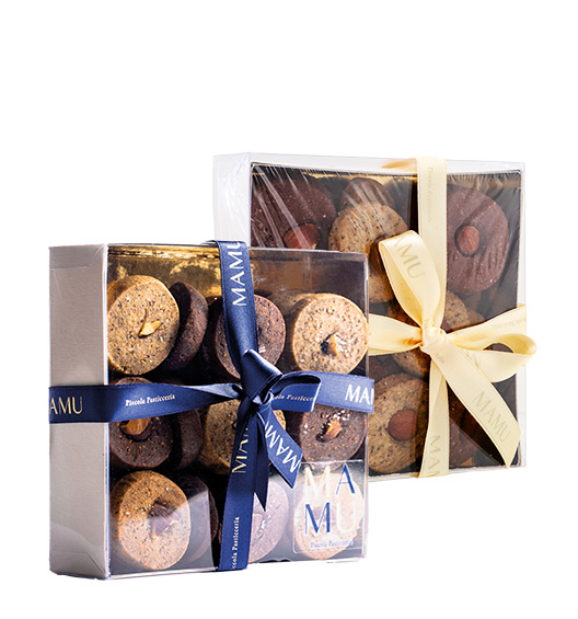 Schokoladen- und Kaffeebiskuits gemischt - Gioco a due